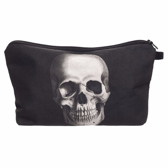 Handbags - Black Skull Cosmetic Bag